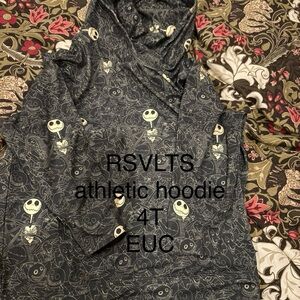 RSVLTS Dark Graphic Hoodie with Cream Accents